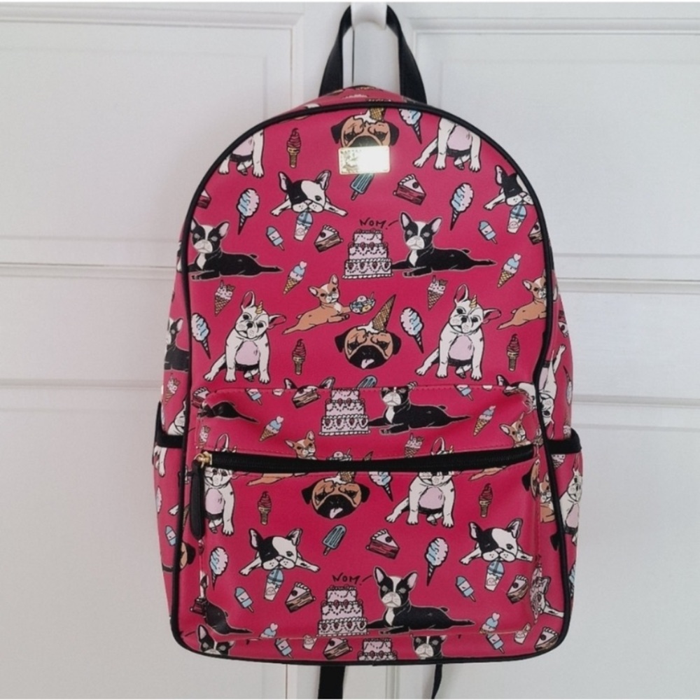 Betsy Johnson French Bulldog Pugicorn party backpack